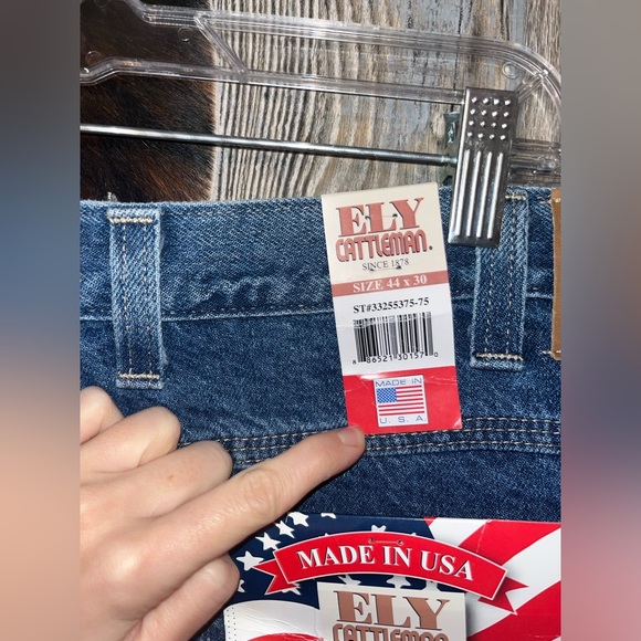 Deadstock vintage Ely Cattleman size 44X30 bootcut blue jeans new with tags - Picture 5 of 5